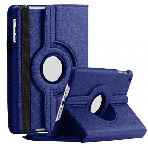 Galaxy Tab A7 Lite Rotating Case 360 Degree Leather Smart Cover (Navy Blue) Galaxy Tab A7 Lite Rotating Case 360 Degree Leather Smart Cover (Navy Blue)